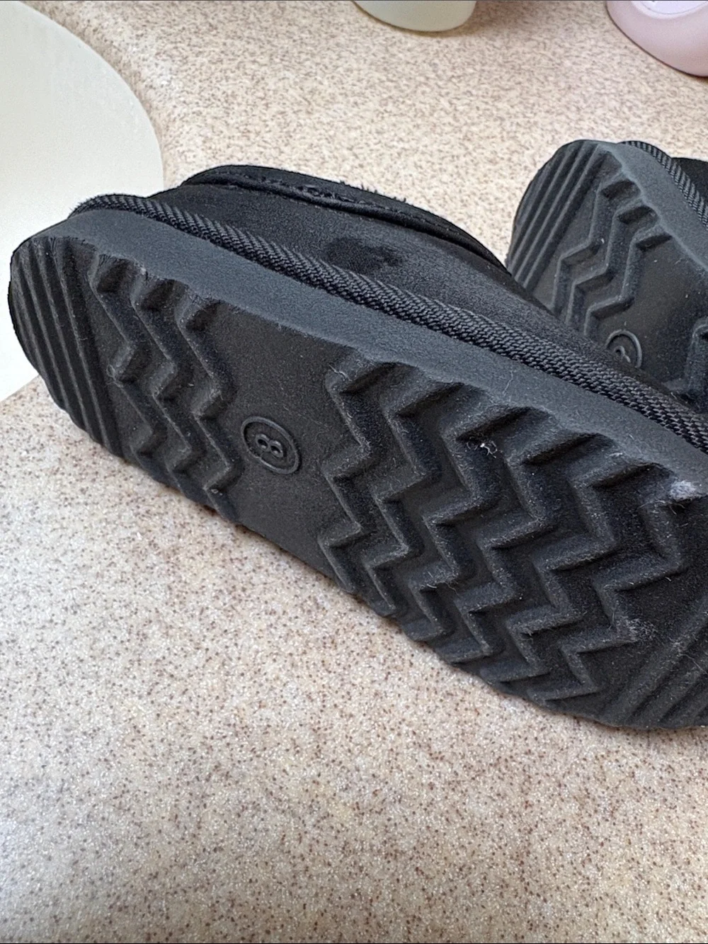 Target Kids Black Fleece-Lined Slip-On Slippers